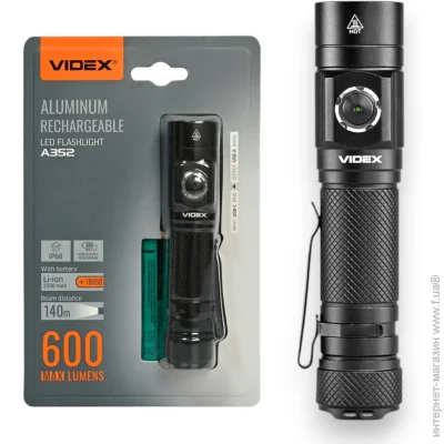˳ Videx  VLF-A352 600Lm 5000K IP66 USB-C  ,     PowerBank