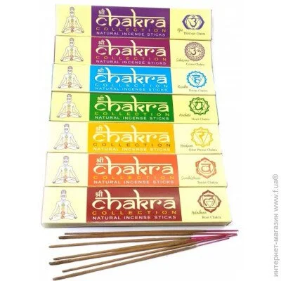 Vijayshree Аромат для дому Чакра Набір, Пахощі Аромапалички (29225) Vijayshree Аромат для дому Чакра Набір, Пахощі Аромапалички (29225)