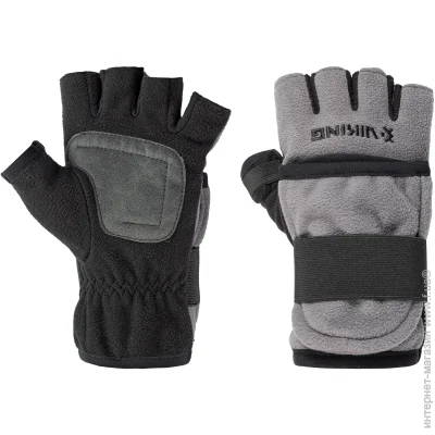  Viking Fishing Ice Pro Gloves M (fleece) 3 cut finger grey-graphite (1919.05.60)