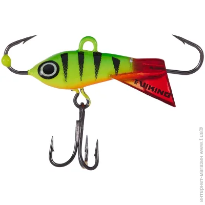  Viking Fishing  Yeti Ice Jig 20 3.0g #4 Fire Perch (1919-01-62)