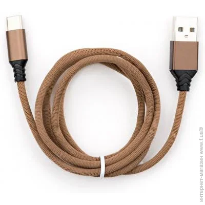  Vinga USB 2.0 AM to Type-C 1, Brown (VCPDCTCNB21BR)