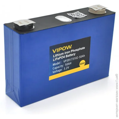    Vipow  3.2V/50Ah   LiFePO4  (150x28x150mm)