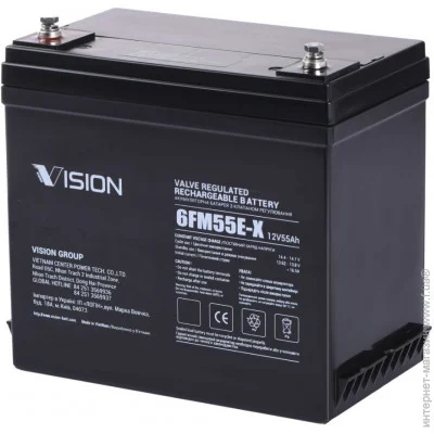    Vision 6FM55E 12V/55Ah AGM