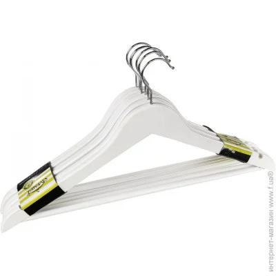Вешалка Vivendi Набор плечиков белый 45 см 6 шт. Вешалка Vivendi Набор плечиков белый 45 см 6 шт.