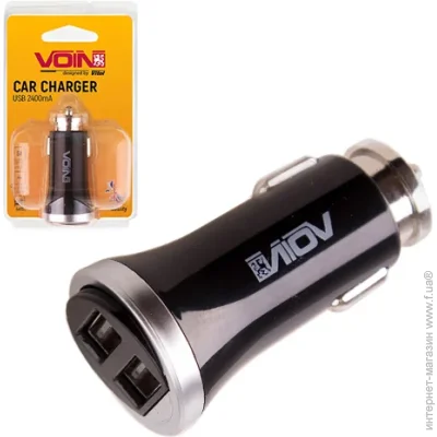    VOIN 2USB (12/24V - 5V 2,4A) (C-2411BK)