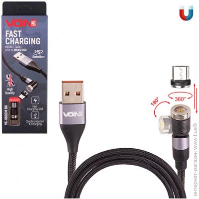   VOIN USB-Micro USB 3, 2m, black (  /  ) (VC-6602M BK)