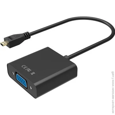  micro HDMI M to VGA F 0.3m 4K/2K Black Voltronic (YT-C-mcHDMI(M)/VGA(F)-B)
