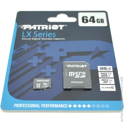 Voltronic   Patriot LX microSDHC Class 10 UHS-I, 64GB