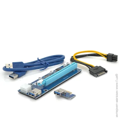 Voltronic Riser PCI-EX, x1=>x16, 6-pin, SATA=>6Pin, USB 3.0 AM-AM 0,6  (),  CS 220 16V, 