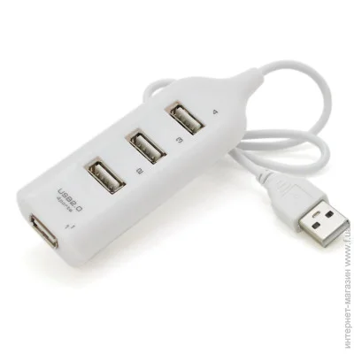 USB- Voltronic  USB 2.0 4 , White, 480Mbts   USB, Blister Q200