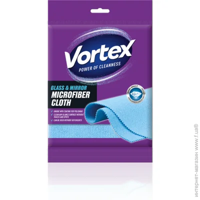 Vortex Серветка з мікрофібри для скла та дзеркал 35х35 см, 1шт (4820048488167) Vortex Серветка з мікрофібри для скла та дзеркал 35х35 см, 1шт (4820048488167)