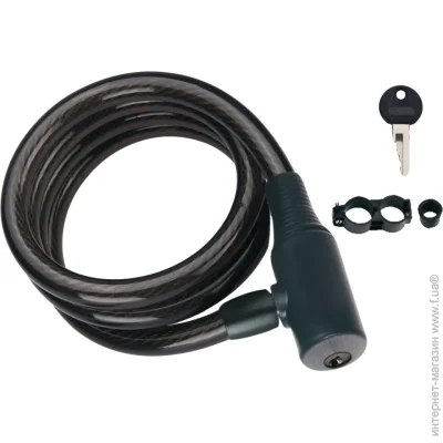 Велозамок Vulkan Замок велосипедный тросовый с креплением 2 ключа BK018 (8x1000) Велозамок Vulkan Замок велосипедный тросовый с креплением 2 ключа BK018 (8x1000)