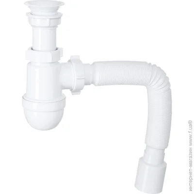 Труба гибкая Water House Сифон для умывальника пластмассовый выпуск, гибкая труба 40 * 50 Труба гибкая Water House Сифон для умывальника пластмассовый выпуск, гибкая труба 40 * 50