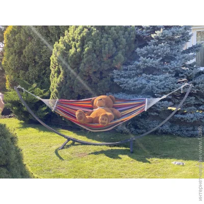 Двухместный гамак с планкой SUMMER Классический XXL 200х150 WCG Двухместный гамак с планкой SUMMER Классический XXL 200х150 WCG