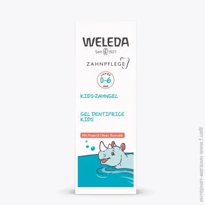 Weleda Зубная паста детская KIDS гель с фтором 0-6 лет 50 мл Weleda Зубная паста детская KIDS гель с фтором 0-6 лет 50 мл