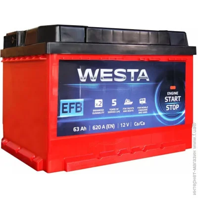   Westa 6CT-63  63Ah 620A 12V