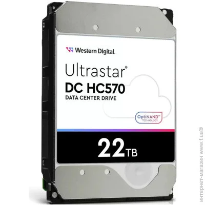   Western Digital HDD Server WD/HGST ULTRASTAR DC HC570 (3.5, 22TB, 512MB, 7200 RPM, SATA 6Gb/s, 512E SE NP3), SKU: 0F48155 (WUH722222ALE6L4)