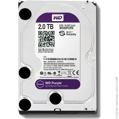   Western Digital SATA 2TB (WD20PURX) WD Purple