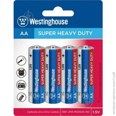  Westinghouse Super Heavy Duty AA/R6 4/ blister (R6P-BP4)