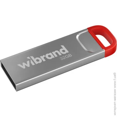 USB   Wibrand 32GB Falcon Silver-Red USB 2.0 (WI2.0/FA32U7R)