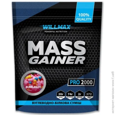 Willmax Mass Gainer 2000 g /20 servings/ Bubblegum (000021899)