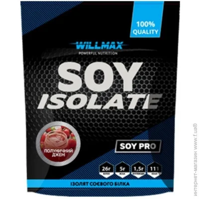  Willmax Soy isolate 900 g /30 servings/ Strawberry Jam (000021918)