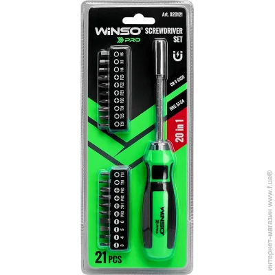 Отвертка Winso Pro с комплектом насадок 20шт 920121 Отвертка Winso Pro с комплектом насадок 20шт 920121
