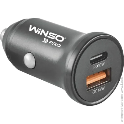      Winso PRO 30W 1xUSB-C+ 1xUSB-A black 223030