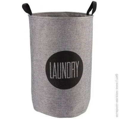 корзина для белья полиэстер/металл 39х58см серая (4969900) корзина для белья полиэстер/металл 39х58см серая (4969900)