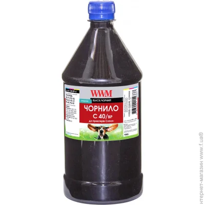  WWM Canon PG-40BK/PG-50BK/PGI-5BK Pigment Black, 1000 (C40/BP-4) Black 1000 