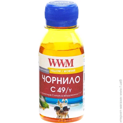  WWM Canon Pixma G1400/2400/3400 Yellow, 100 (C49/Y-2) Yellow 100 