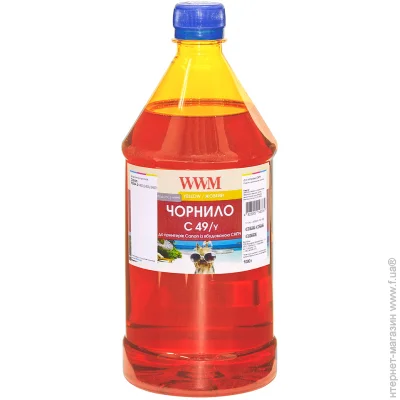  WWM Canon Pixma G1400/2400/3400 Yellow, 1000 (C49/Y-4)