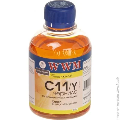  WWM Canon CL511/513/CLI521C Yellow, 200 (C11/Y)