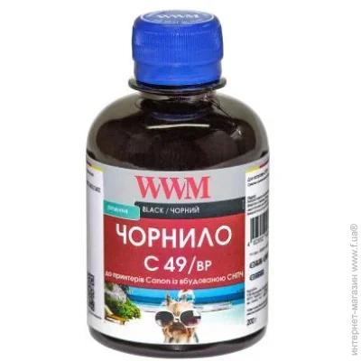  WWM Canon GI-490 Black Pigmented, 200 (C49/BP)