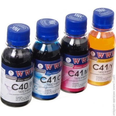   WWM Canon PG40B/CL41 /C/M/Y (C40/41SET-2) Black, Cyan, Magenta, Yellow 400 
