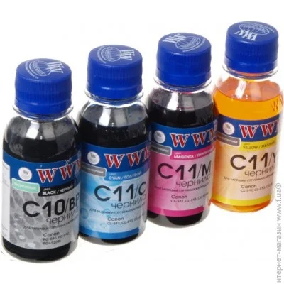   WWM Canon PG510BP/CL511C/M/Y (C10/11SET4-2) Black, Cyan, Magenta, Yellow 400 