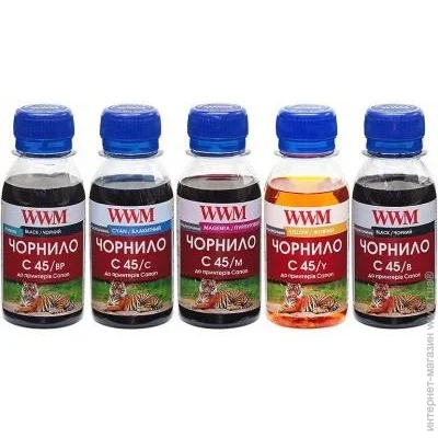  WWM Canon PGI-450BP (C45SET-5) Cyan, Magenta, Yellow, Black 500 