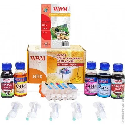     () WWM Canon Pixma IP4200/4300/4500/5300 (RC.CLI-8ARC) Cyan, Magenta, Yellow, Black 100 