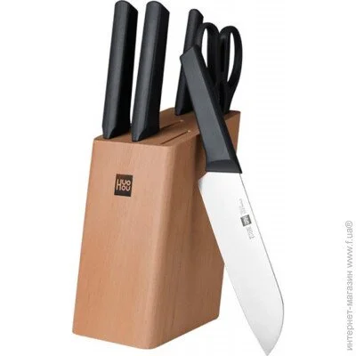    Hou Hou Fire Kitchen Steel Knife Set 6 . (HU0057)