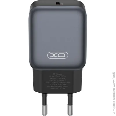   XO L153 - 20W PD Single port USB-C (Black) (L153_Black)