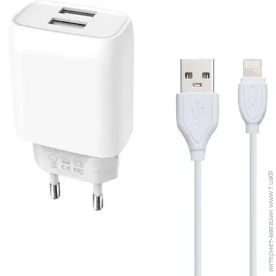   XO    L57 2.4A/2USB +  lightning (XO-L57-LGHT)