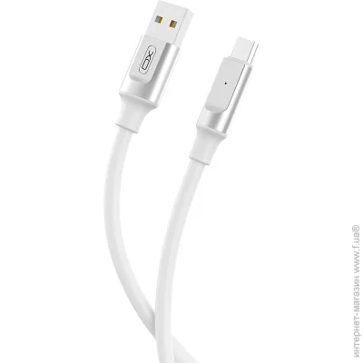  2  1 XO NB251 Liquid Silicone Rubber USB-A to Micro - 6A - 1m (White) (NB251_M_White)