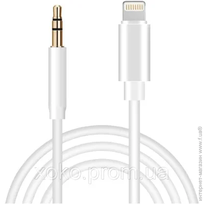  Xoko AUX-001 Lightning-Jack 3.5, White