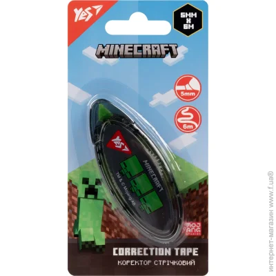 Стрічка YES Коректор стрічковий 5 мм x 6 м Minecraft Стрічка YES Коректор стрічковий 5 мм x 6 м Minecraft