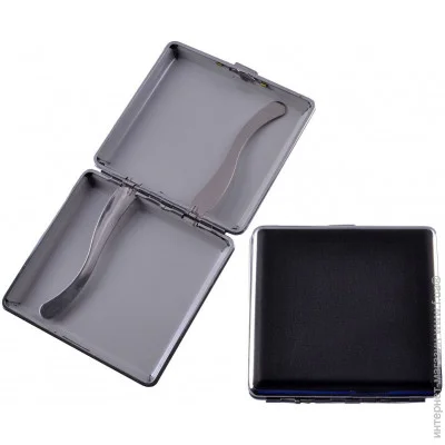 YKX Портсигар на 20 сигарет с Держателем, Okto Black (Hl-148-9) YKX Портсигар на 20 сигарет с Держателем, Okto Black (Hl-148-9)