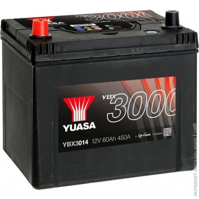   Yuasa 12V 60Ah SMF Battery Japan (1) (YBX3014)