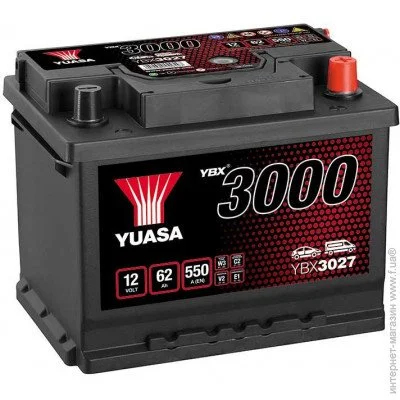   Yuasa 12V 62Ah SMF Battery (0) (YBX3027)