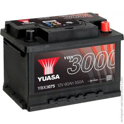   Yuasa 12V 60Ah SMF Battery (0) (YBX3075)
