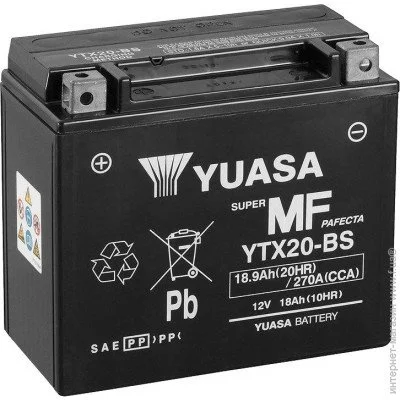   Yuasa  12V 18,9Ah MF VRLA Battery () (YTX20-BS)