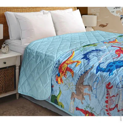 Zastelli Покривало стьобане Динозаврики 14638/12-4608 Clear Water 145х205 см бязь Zastelli Покривало стьобане Динозаврики 14638/12-4608 Clear Water 145х205 см бязь